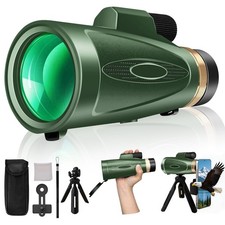 Monocular Telescope 80X100 HD High Power with Smartphone Adapter Tripod Large...