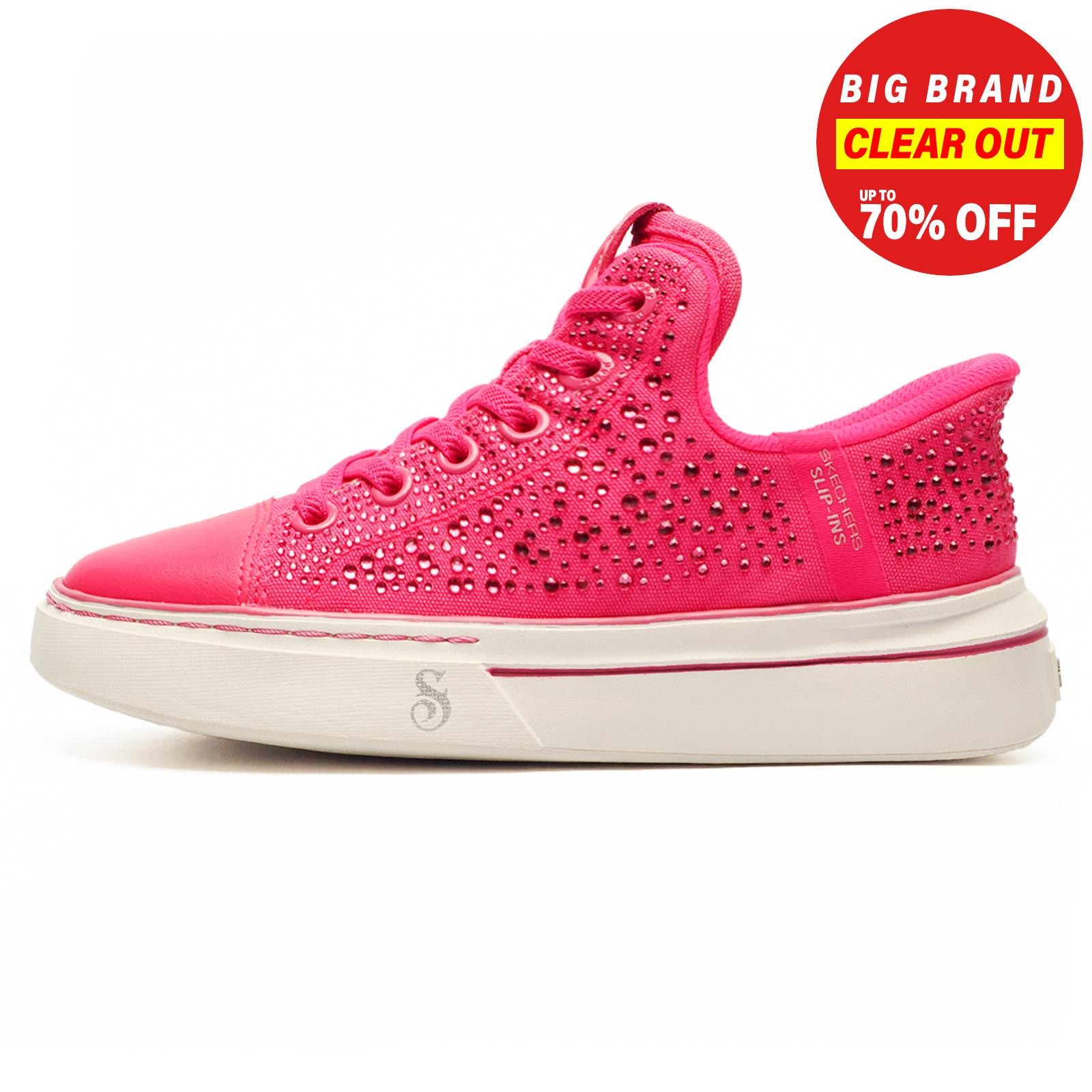 Skechers Snoop One Womens Hand Free Slip-Ins Casual Comfort Trainers Pink