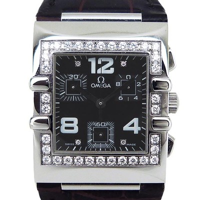 Omega Constellation Quadra Quartz Women's Watch 34mm Black Dial