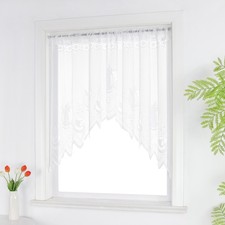 Vorhang Transparent Gardinen mit Tunnelzug Netz Vorhänge Kuvertgardine Kurzstore