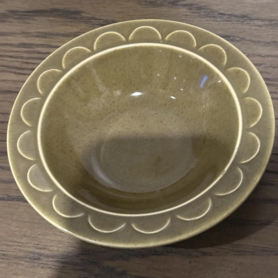 Homer Laughlin Cuencos Granada Aguacate Verde Cereal Postre Sheffield MCM De Colección Foto 3 de 4