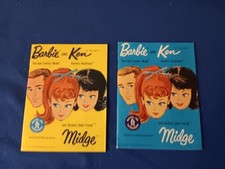 Vintage Barbie Ken Midge Wardrobe Booklets, 1962, Blue & Yellow