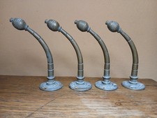 4 ART DECO solid brass wall hooks