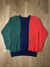Vintage John Ashford 3-Color Knit Sweater, Size Large, Worn