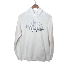 The North Face Women s Sz Medium White Graphic Print Sweatshirt Hoodie Outdoor