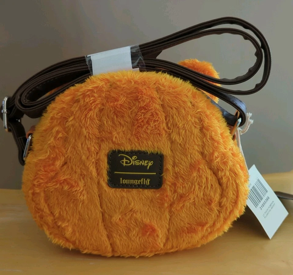 Bolso Bandolera/Cartera Loungefly Peluche Winnie The Pooh Calabaza Nuevo con Etiquetas Foto 3 de 4