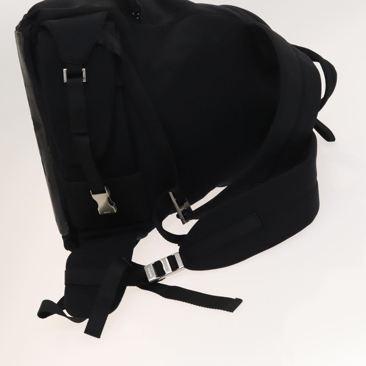 PRADA Sports Backpack Cotton Black Silver Auth bs26584 | eBay display picture 2