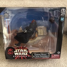 2024 SDCC Hasbro Exclusive Star Wars Black Series Darth Maul & Sith Speeder New