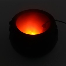 Halloween Cauldron Mist Maker 12 LEDs Horror Style Silver Halloween Mist Make UK