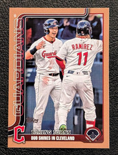 2025 Topps Update Taking Turns Jose Ramirez / Steven Kwan Gold Parallel #'d/2025