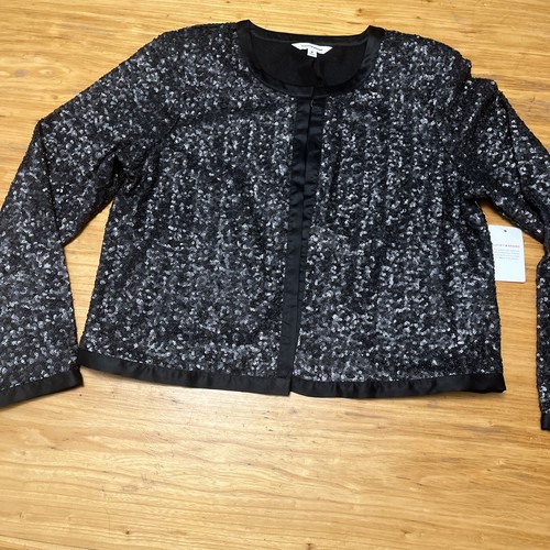 Lucky Brand Sequin Black Jacket Size Medium. New With Tag
