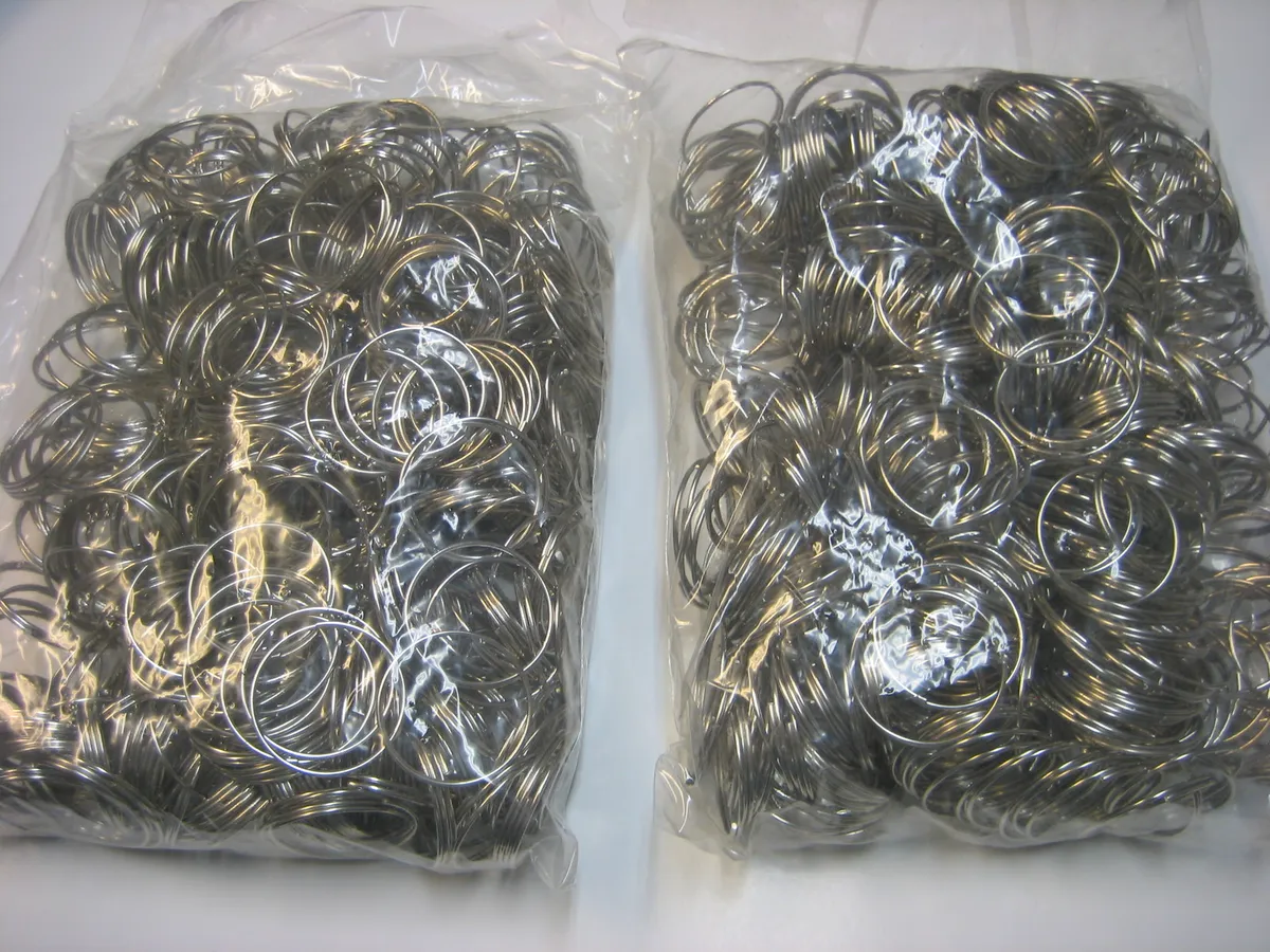 Lot 1000 pc 1 Bulk Steel Split Rings Give Away Keyrings-1.1mm x 28mm