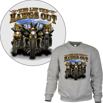 Chopper Motorrad Sweatshirt Biker Bobber Club classic Fun party *4302 ash-grau