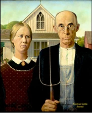 American Gothic 8x10 Journal/Diary/Notebook 200 Ruled Blank Pages Events Ideas