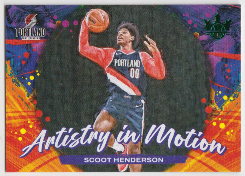 2023-24 Court Kings Scoot Henderson Artistry In Motion Green #27 Rookie RC 24/25