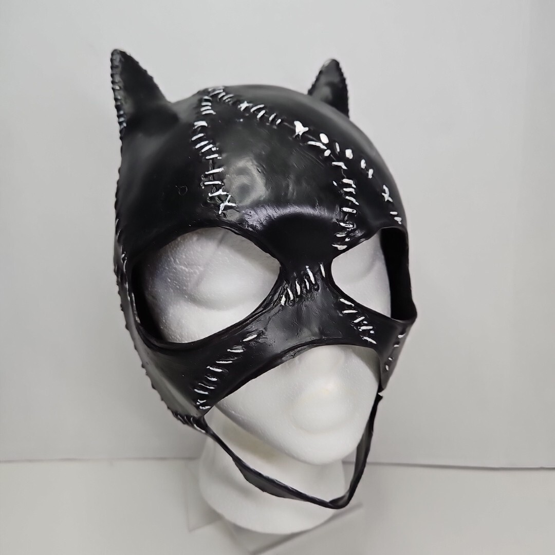 Catwoman Mask Stitches Michelle Pfeiffer Latex Replica DC Official