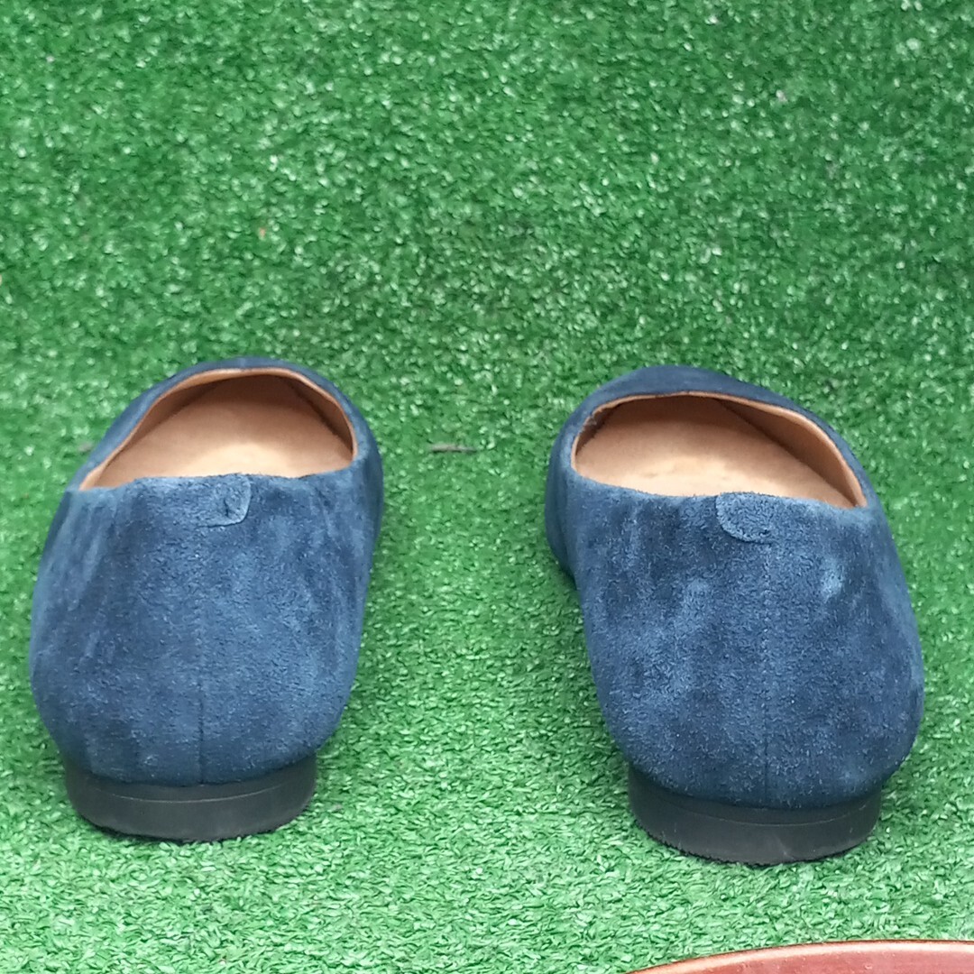 Vionic Caball Blue Suede Slip On Loafer Flats Pointed Toe Ortho Insole