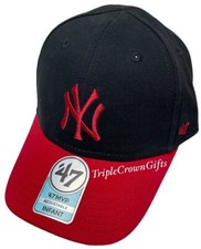 MLB New York Yankees '47 Brand INFANT Two Tone MVP Hat Black Red