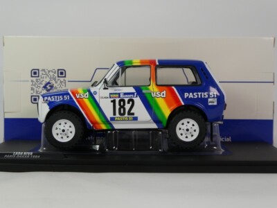 SOLIDO 1807303 Scale 1/18 LADA NIVA N 157 RALLY DAKAR 1983 A.TROSSAT - E.BRIAVOI