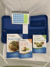 Weight Watchers Organizer 9x11 Zip Around Binder Case, Blue, And Books Shown