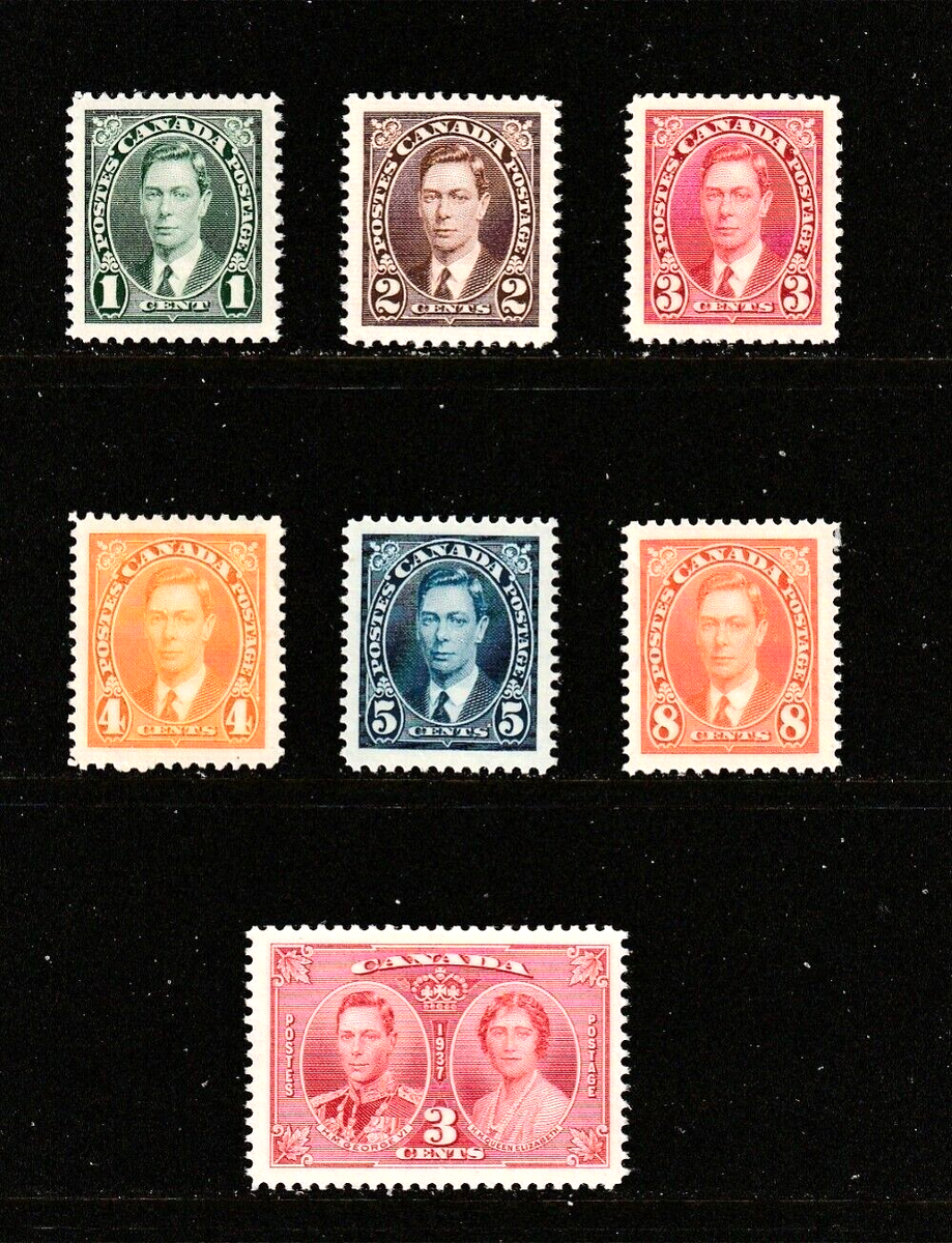CANADA ~ Scott 231-237 ~ 1937 ~ KING GEORGE VI ~ MINT OG NH/H XF