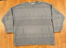 Vintage Renee Hauer Cotton Knit Crewneck Sweater XL Made In USA