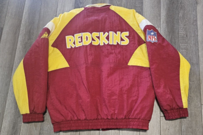Vintage Washington Redskins Apex One Puffer Jacket Large Red