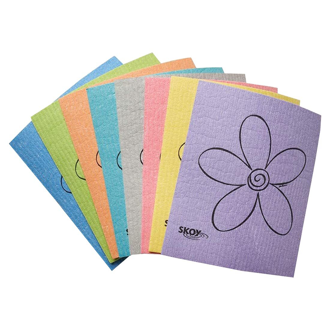 Cloth, 8-Pack Versatile Swedish Dishcloths for Kitchen and Household Use, Reu...