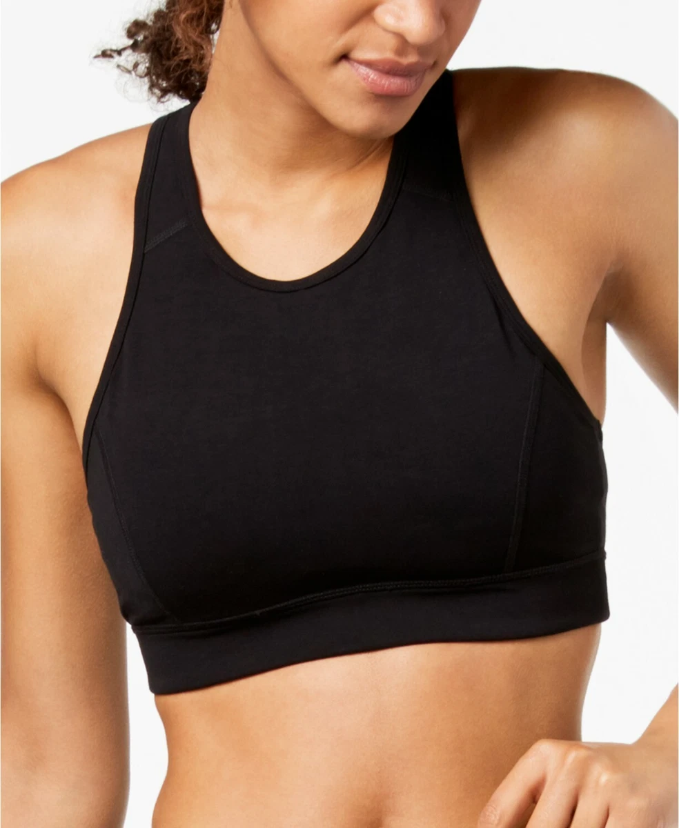 Sports Bra Featuring a Lattice Open-Back Design and High Neckline