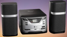 Hdi Audio Modern Premium Cd-526 Compact Micro Digital Tuning Radio Black/silver