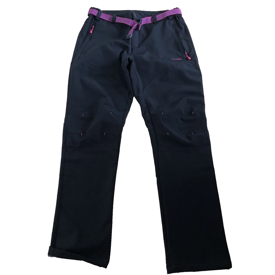 Tofern Women's Large Black Snow Pants Waterproof Wind Resistent Belt W32 L30 - Image 2 of 4