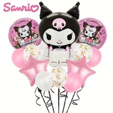 15 pc Kuromi Foil Balloons Party Theme Decoration Supplies Pink Hello Kitty