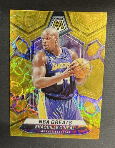 2023-24 Panini Mosaic Shaquille O'Neal #296 NBA Greats Gold Scope Lakers /10