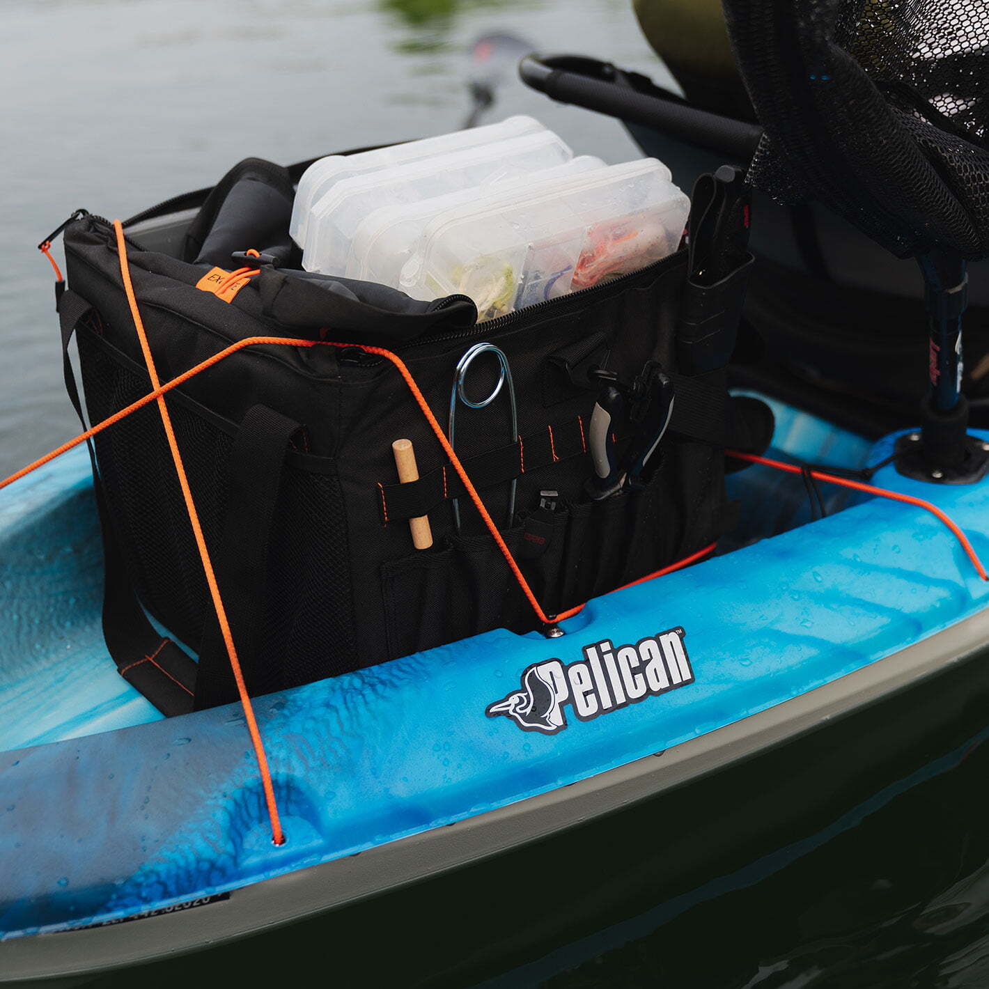 Pelican PS304300 Weekend Series Kayak Crate Soft Bags Black Tackle Box
