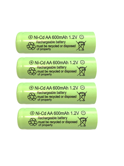4-PCS AA Rechargeable Batteries NiCd 600mAh 1.2v Garden Solar Lights Ni-Cd V4-image
