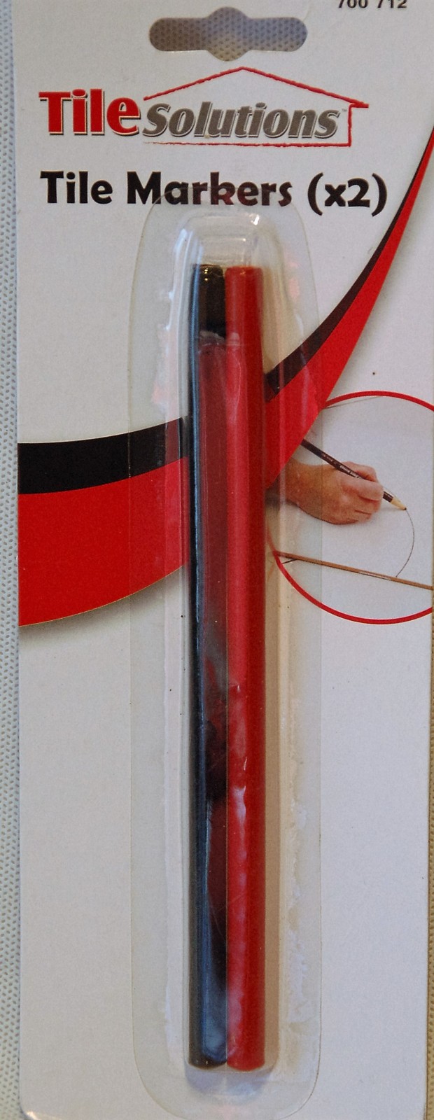 Tile Markers X2 tiling tilers marker pens crayon red and black