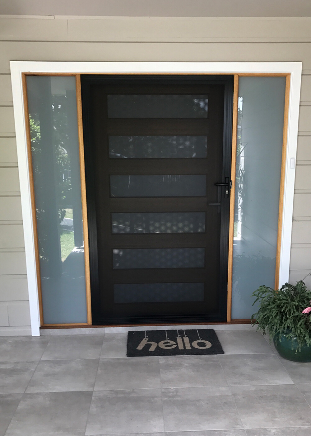 PERFGUARD Hinged Security Screen Door Triple Lock eBay