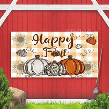 Happy Fall Backdrop Thanksgiving Fall Party Decorations Fall Harvest Pumpkin