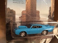 1971 Pontiac GTO blue pro stock  JOHNNY LIGHTNING  1/64 New York toy fair 1998