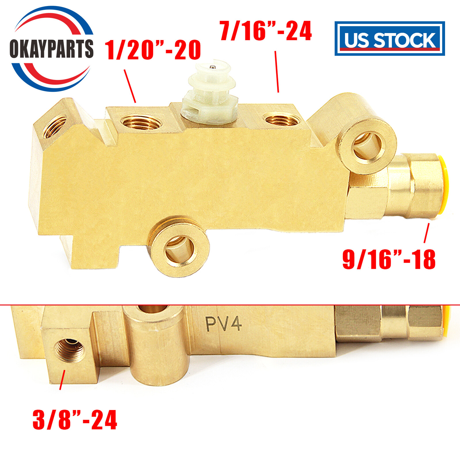 PV4 Brake Universal Proportioning Valve For Chevy GM Truck Disc Drum