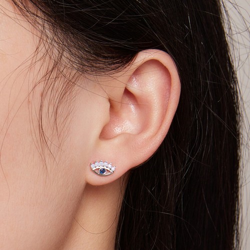 VOROCO Small & Cute Earrings S925 sterling silver with CZ For Women Girls Gifts - Picture 275 of 353