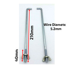 Battery Hook Clamp J Bolt Universal 210 x 5.2mm Car Metal Battery Hold Down Hook