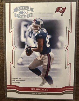 2005 Throwback Threads Silver Holofoil Football Card #95 Ike Hilliard /150 NY/TB