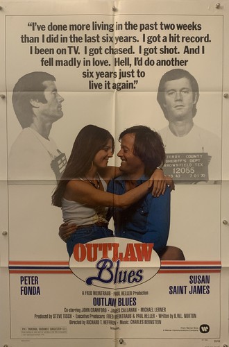 OUTLAW BLUES Original One Sheet Movie Poster - 1977
