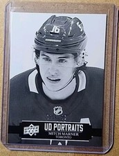 2021-22 Upper Deck Portraits Black White /250 Mitch Marner Vegas Golden Knights