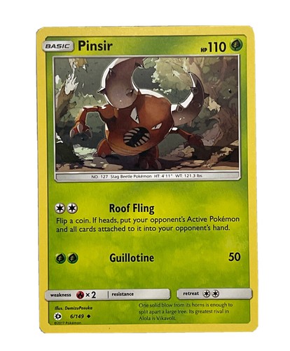 Pokemon Pinsir Trading Card Basic Hp 110 Stag Beetle Pokemon 6 149 Ebay