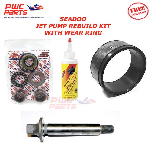 SeaDoo Jet Pump Rebuild Kit Wear Ring Impeller Shaft  Oil 580 650 GT GTS GTX XP - Picture 1 of 1