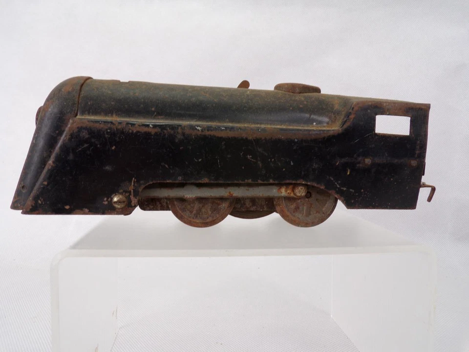 Vintage c1930s Marx Vanderbilt steel O gauge clockwork locomotive 1I9 - Image 3 of 4