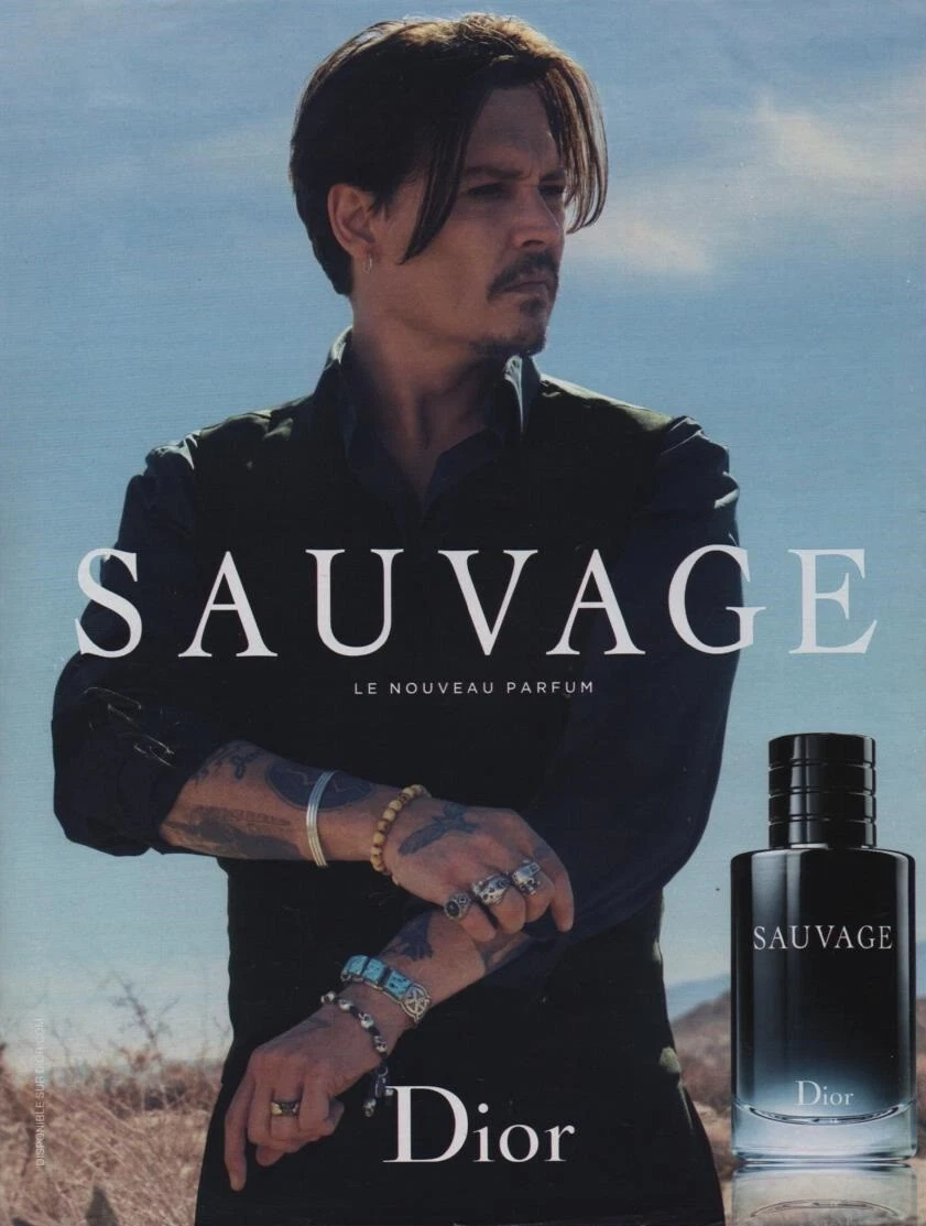 Publicité papier Parfum. Perfume ad. Dior Sauvage 2015 France papier glacé