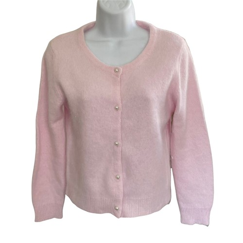 525 America Light Pink Angora Cardigan 